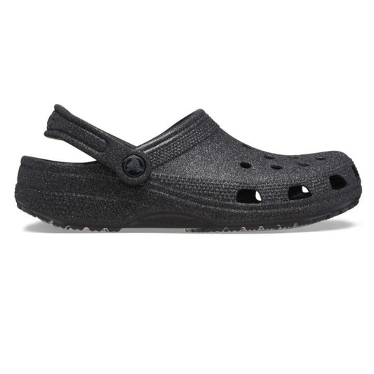 Classic Glitter Clog-Black Glitter