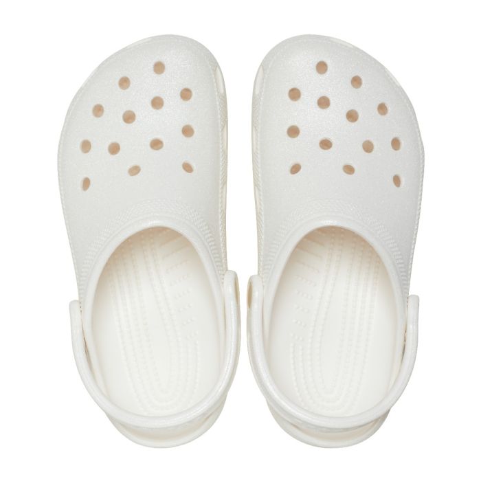 Classic Glitter Clog-White