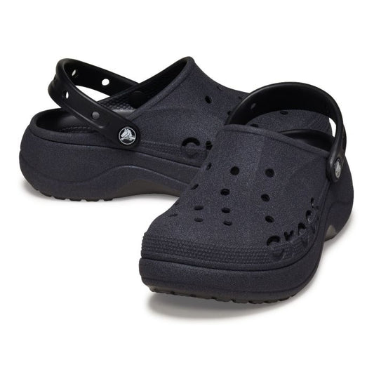 Baya Platform Glitter Clog Black