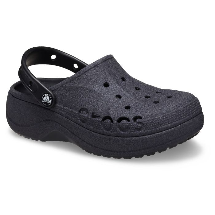 Baya Platform Glitter Clog Black