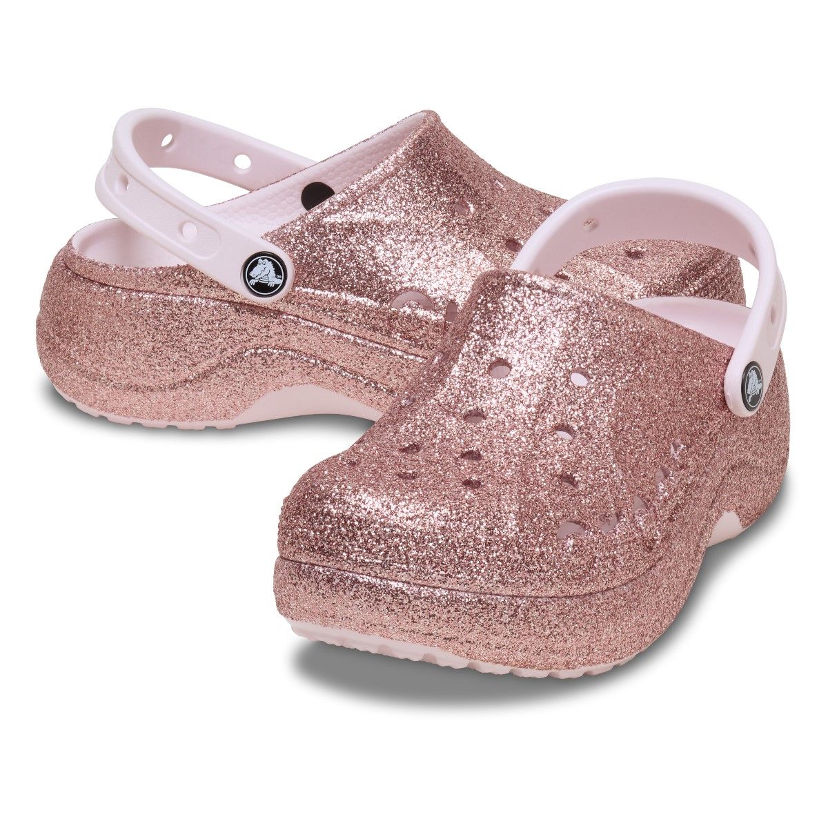 Baya Platform Glitter Clog Barely Pink