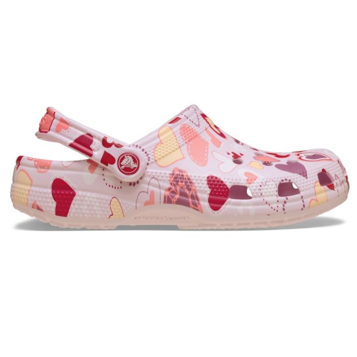 Classic Vday Clog Pink Milk Hearts