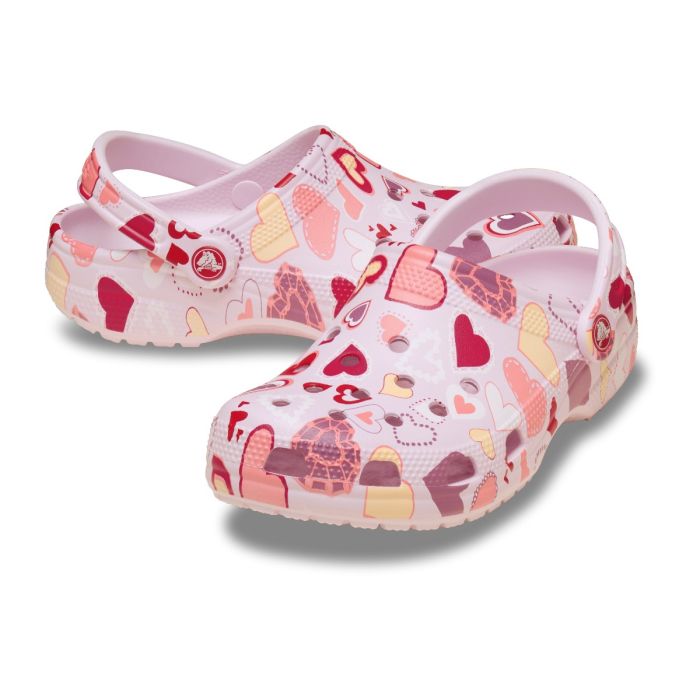 Classic Vday Clog Pink Milk Hearts