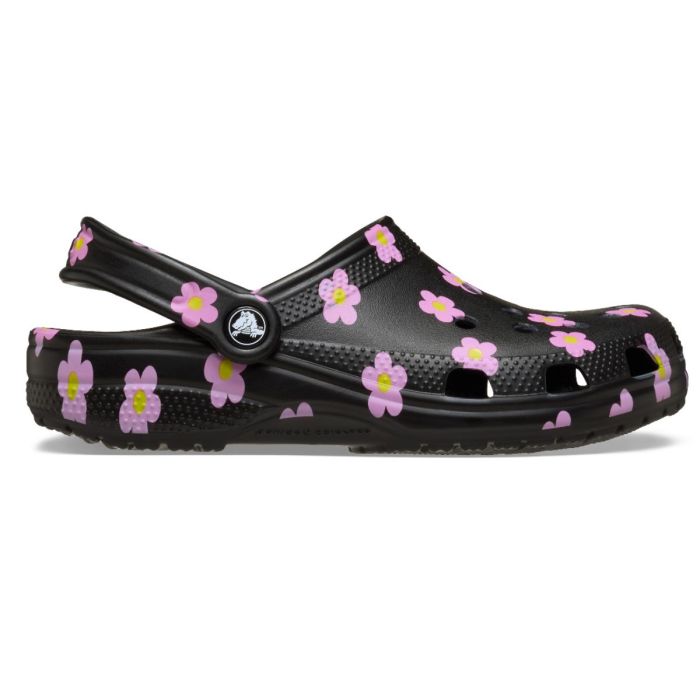 Classic Flower Clog Black