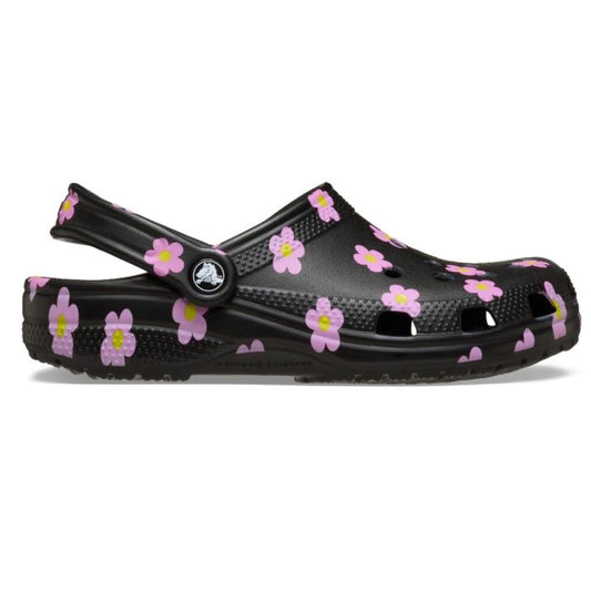 Classic Flower Clog Black