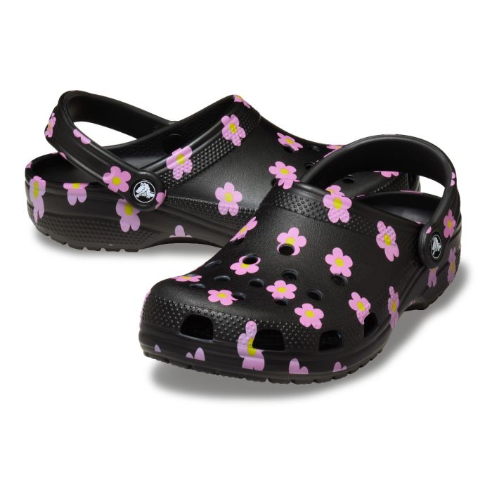 Classic Flower Clog Black