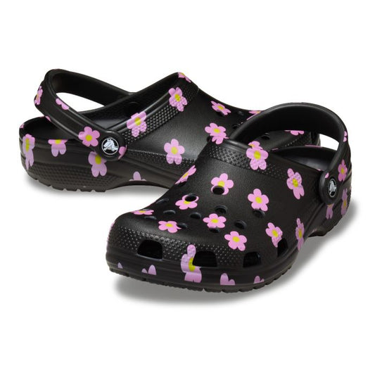 Classic Flower Clog Black