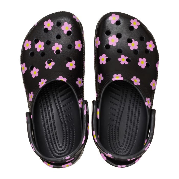 Classic Flower Clog Black
