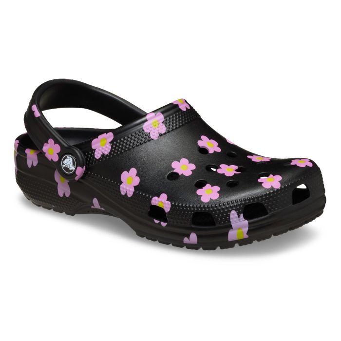 Classic Flower Clog Black