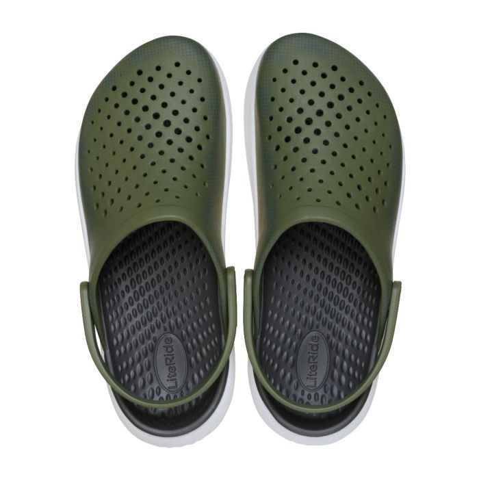 Unisex InMotion Micro Geo Clog Army Green - View 3